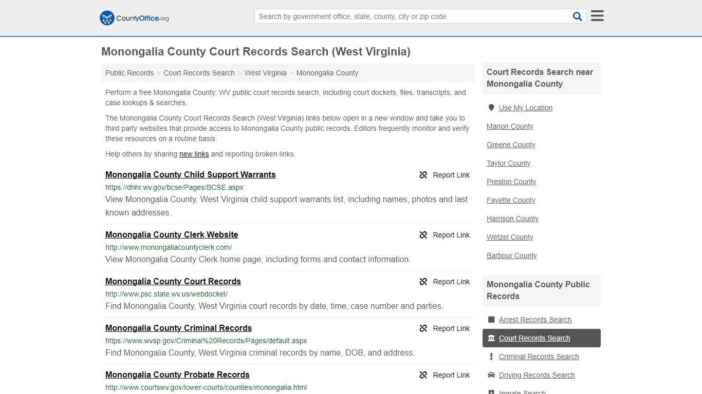 Court Records Search - Monongalia County, WV (Adoptions ...
